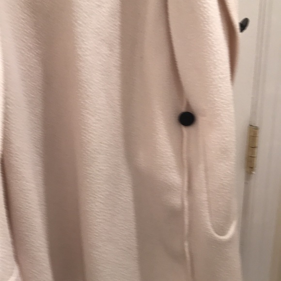 A Vintage 80s Aqua Sheen cream fleece coat/ jacket/ duster size m - Picture 4 of 4